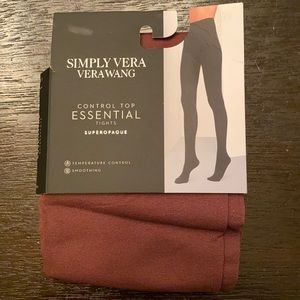 NWT - Simply Vera Opaque Control-Top Tights Sz 1